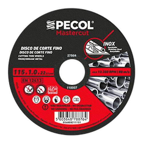 Disco de Corte Fino Inox MASTERCUT - PECOL