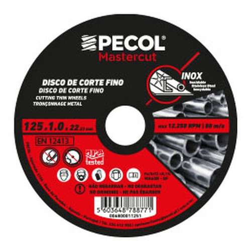 Disco de Corte Fino Inox MASTERCUT