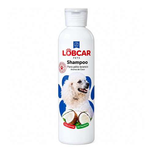 Shampoo branco para cão