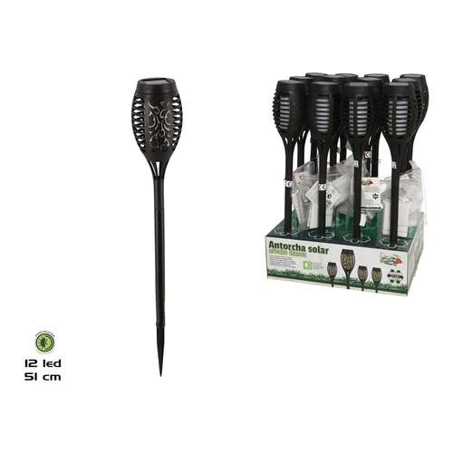 Tocha Solar 12 Led Efeito Chama