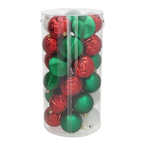 Pote x30 bolas de Natal 8 cm