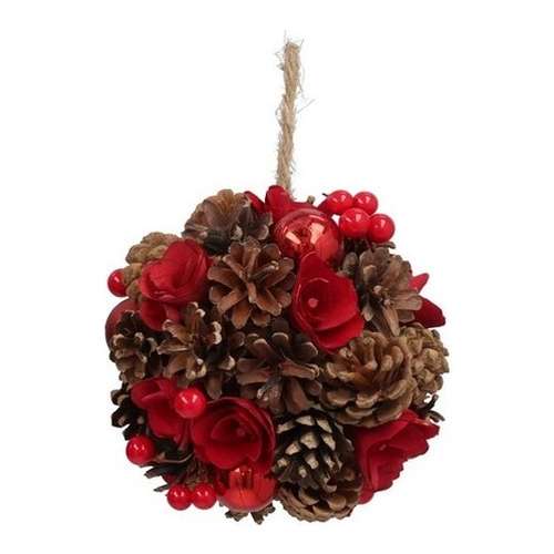 Pendente bola com flor