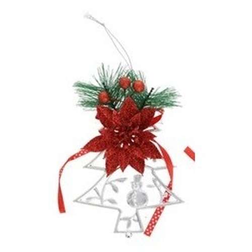 Peça decorativa de Natal prateada
