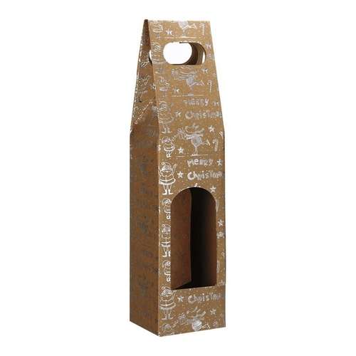 Caixa de vinho kraft com janela