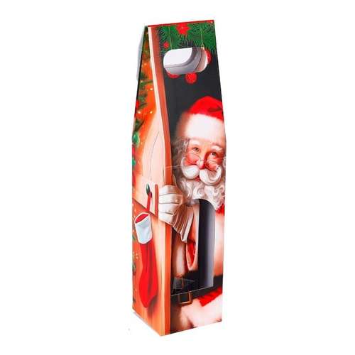Caixa de vinho com estampa de Pai Natal