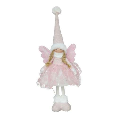 Anjo em tecido de pé com 4 LED