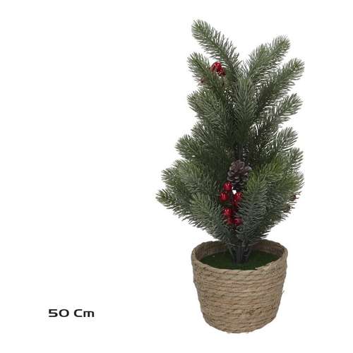 Árvore de Natal em vaso natural