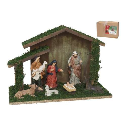 Presépio de madeira 6 figuras
