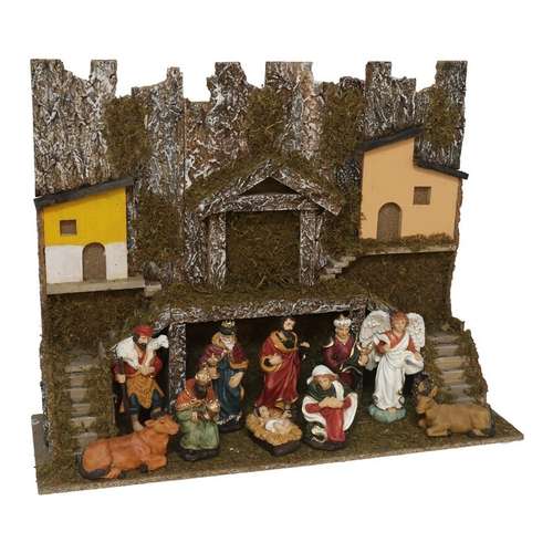 Presépio de madeira 10 figuras