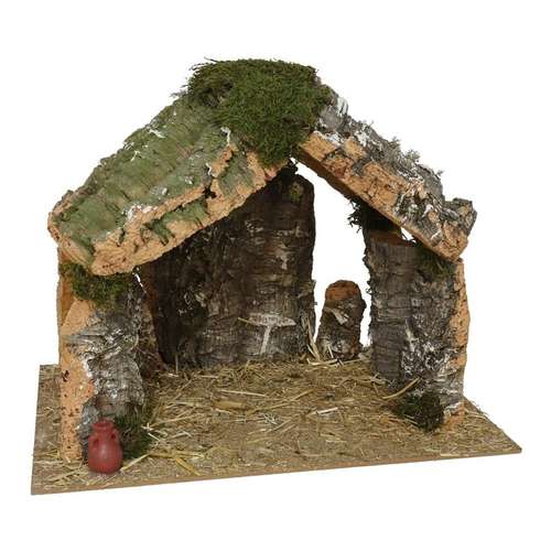 Cabana de cortiça para presépio