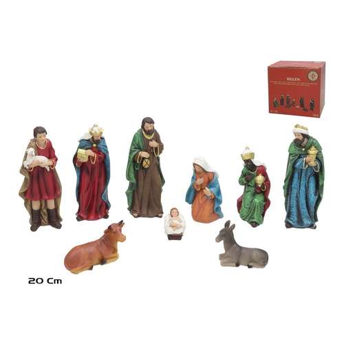 Conjunto x9 figuras de presépio